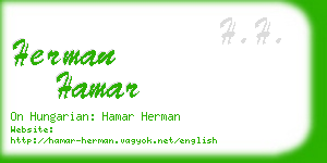 herman hamar business card